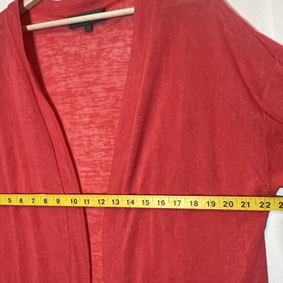 Sunday In Brooklyn Anthropologie Women Open Front Cardigan Medium Red Christmas - Picture 6 of 9